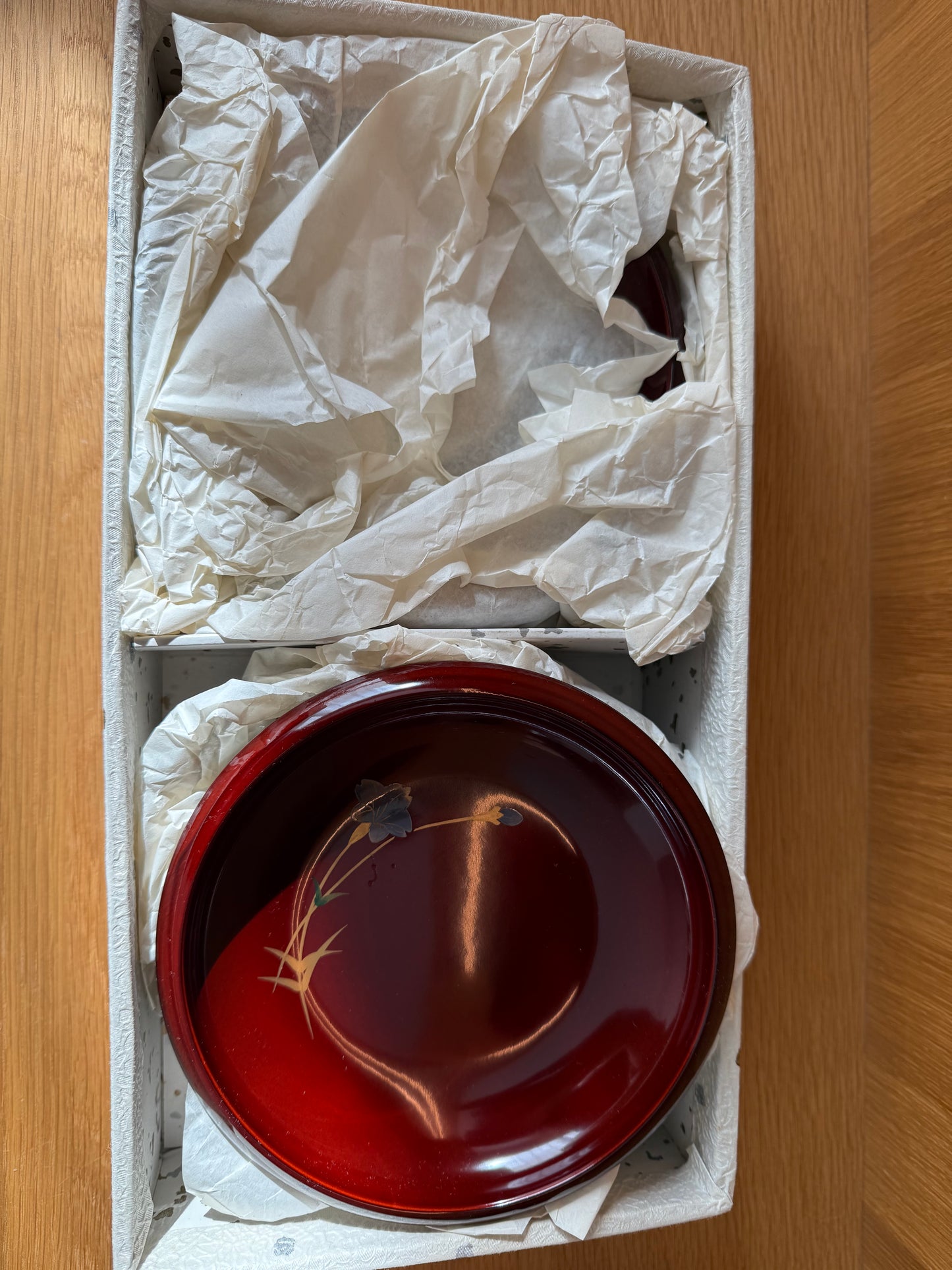 Set of 5 Vintage Lacquerware Plates