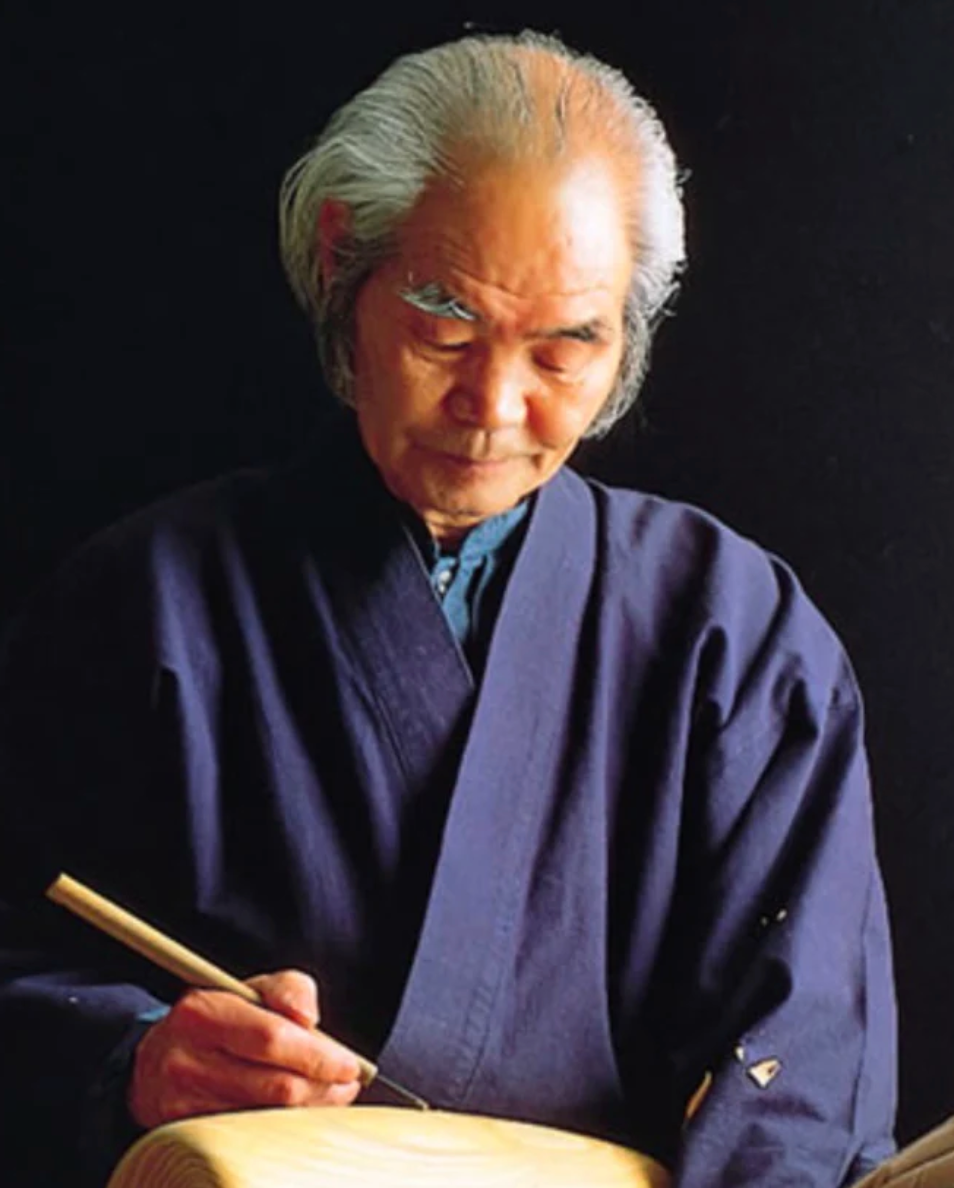 Vintage Japanese wooden doll by Okamoto, Usaburo