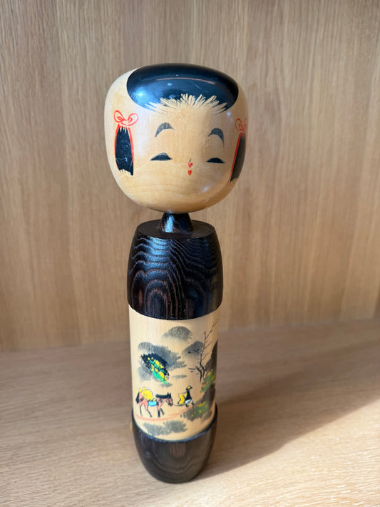 Vintage Japanese wooden doll by Okamoto, Usaburo