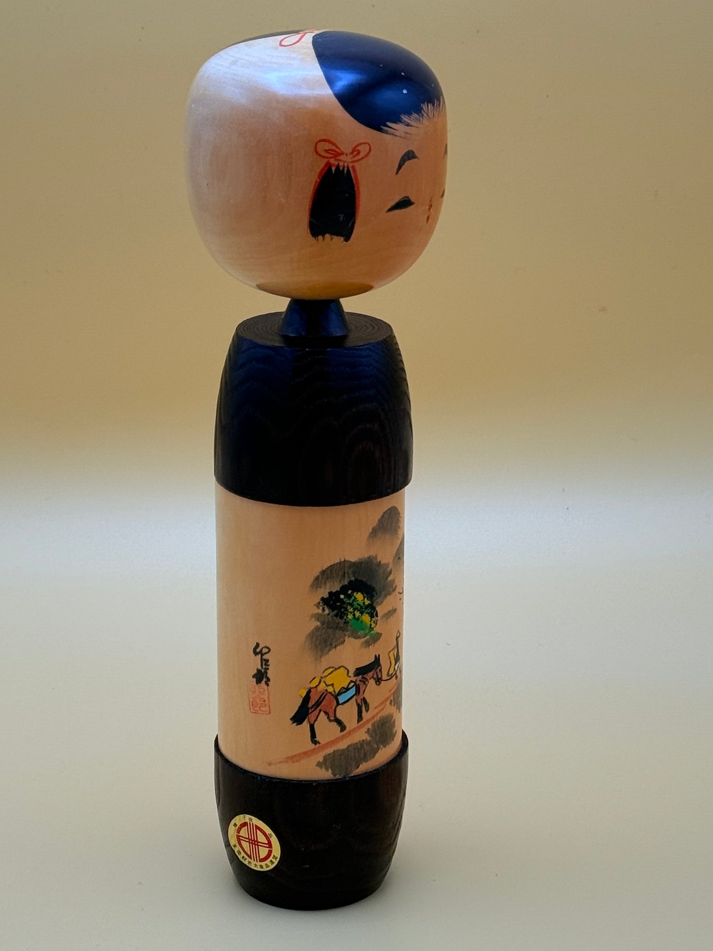 Vintage Japanese wooden doll by Okamoto, Usaburo