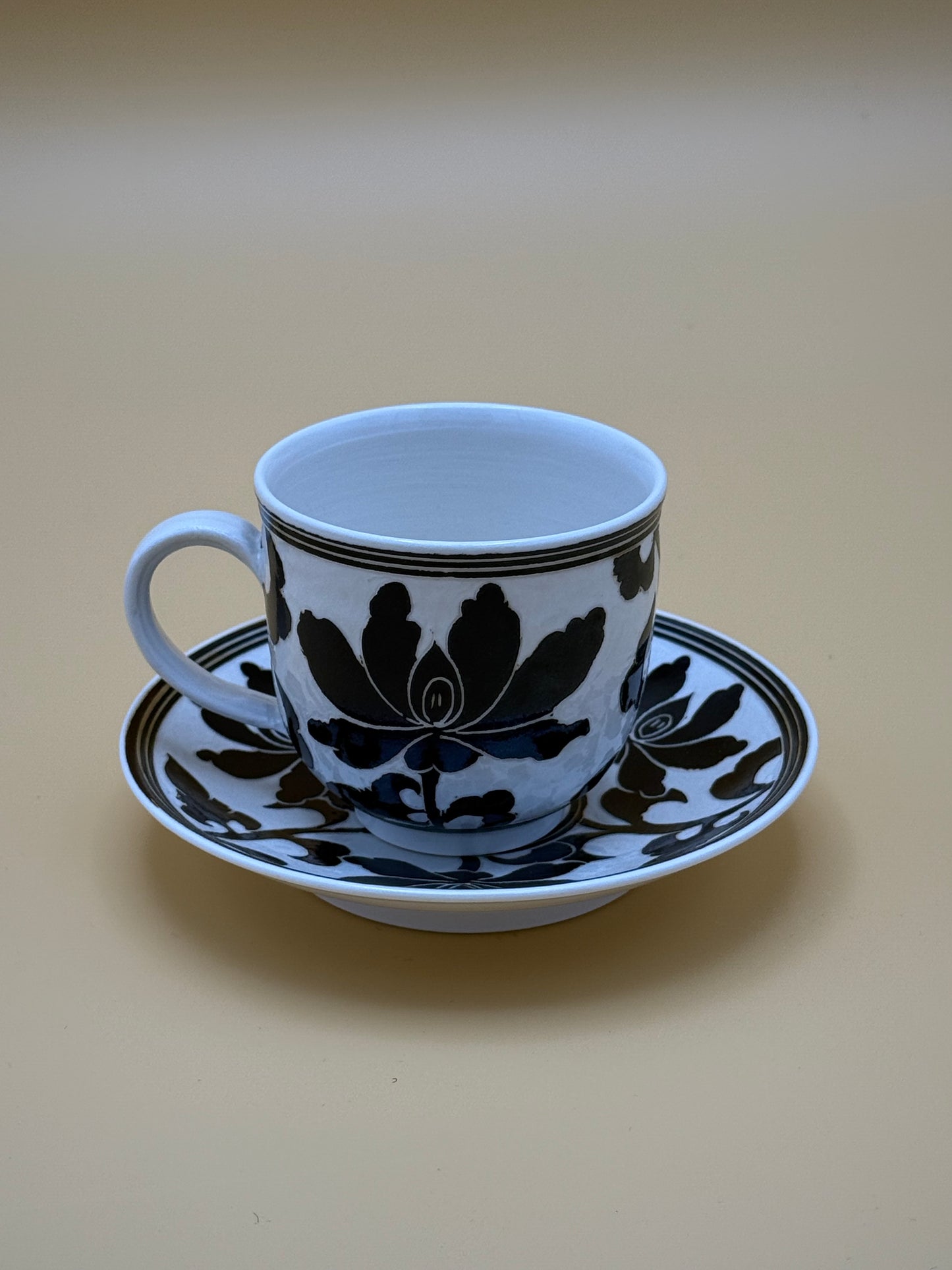 Vintage Coffee Cup with Saucer by Issengama