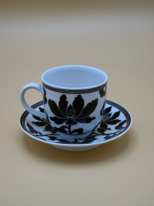 Vintage Coffee Cup with Saucer by Issengama