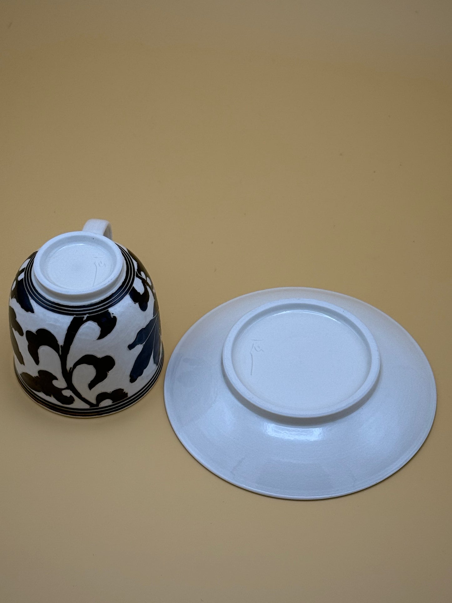 Vintage Coffee Cup with Saucer by Issengama