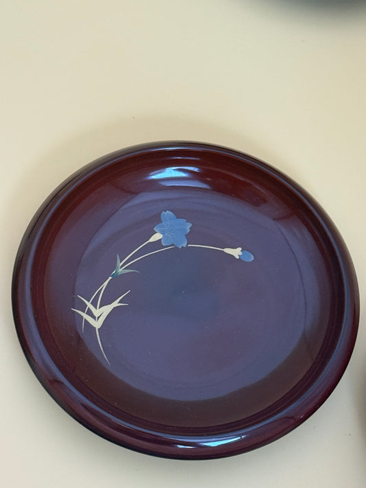 Set of 5 Vintage Lacquerware Plates